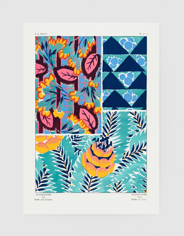 Inka Arthouse - Set of 2 Floral Patterns by E.A. Séguy Art Prints