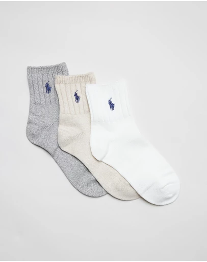 Polo Ralph Lauren - 3-Pack New One Point Rib Crew Socks Gift Set
