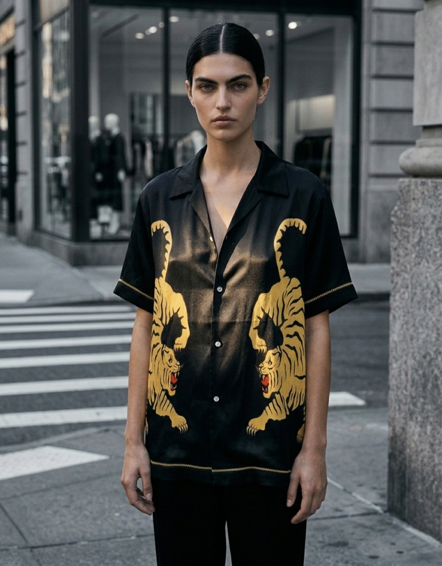 THE TALES - Crouching Tiger Silk Shirt