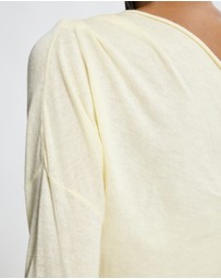 Lover - Medea Asymmetrical Wool Blend Top