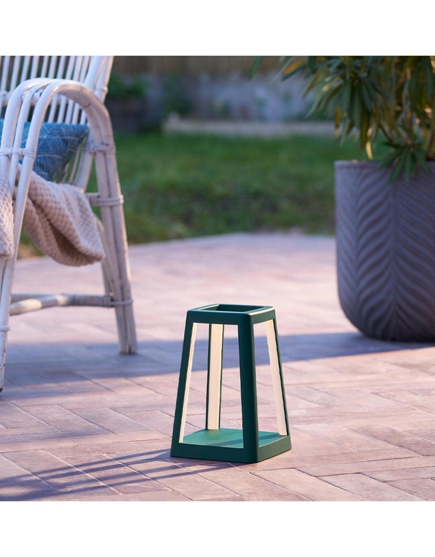 Lexon - Lexon Lantern Portable Lamp With Built-In Wireless Charger - Green
