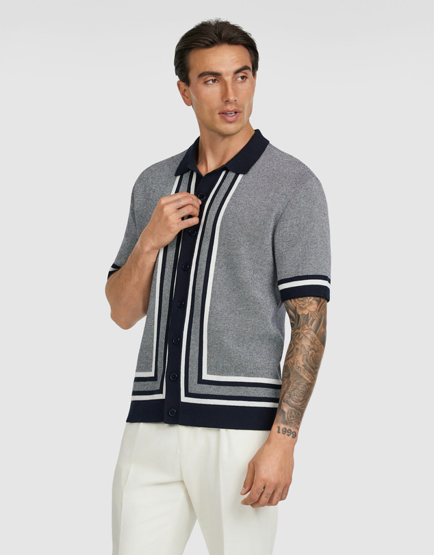 Tarocash - Kian Stripe Knit Shirt