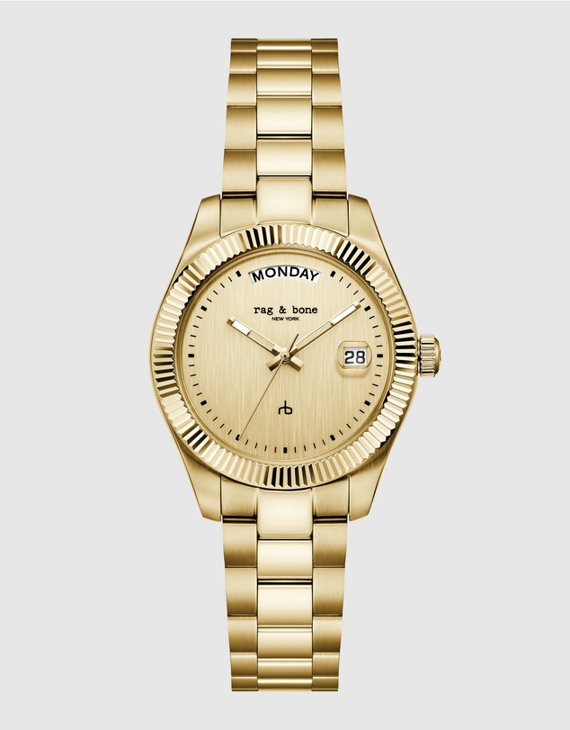 rag & bone - Rag & Bone Lex Gold-Tone Analogue Watch