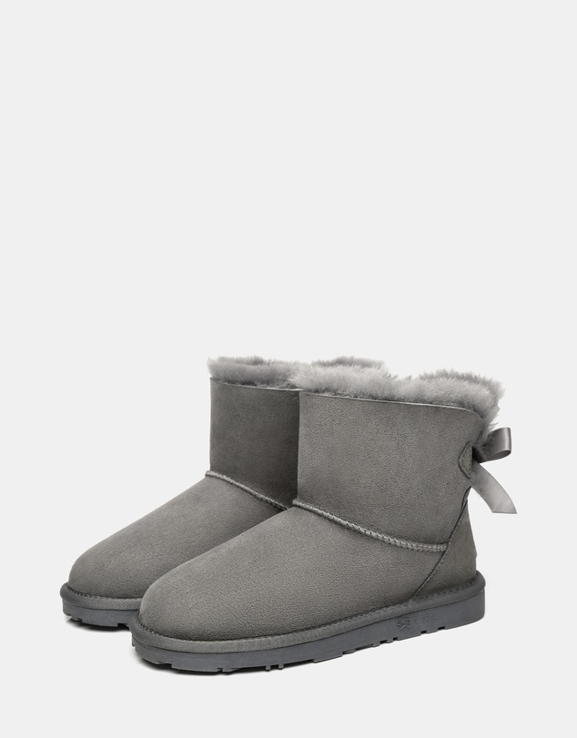 EVERAU - EverAU Ugg Mini Back Bow Sheepskin Upper UGG Boots