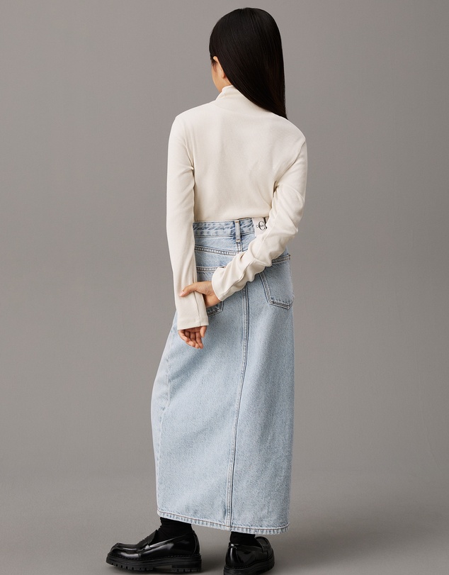Calvin Klein Jeans - Girls Slim Ribbed Roll Neck Top