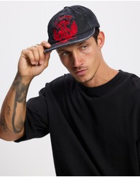 RHUDE - St. Rhude Seal Denim Curved Brim Hat