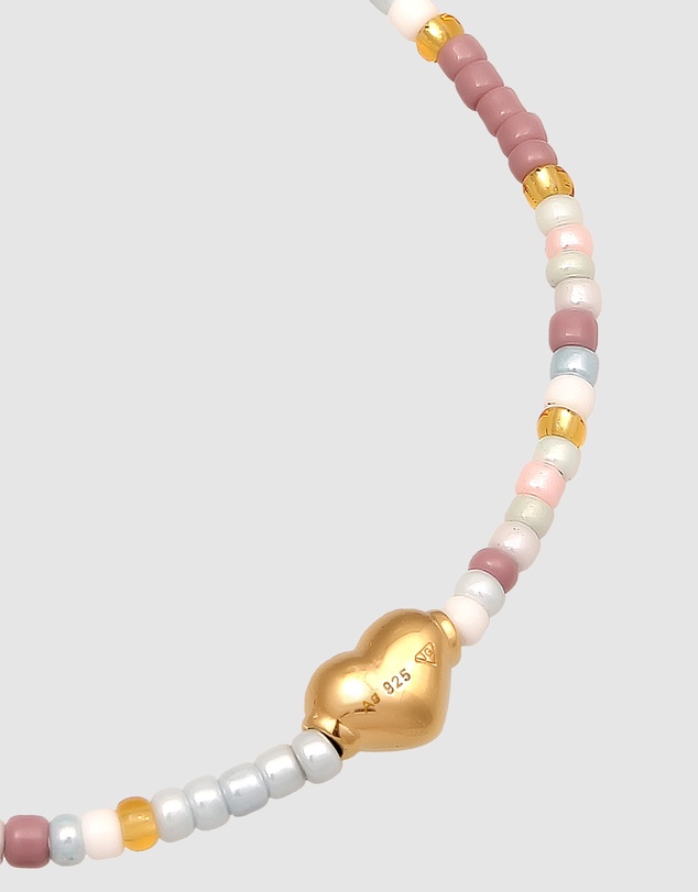 Elli Jewelry - Bracelet Kid Heart Multicolour 925 Sterling Silver Gold Plated