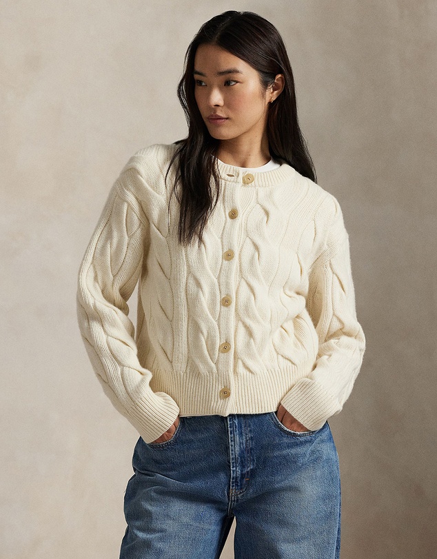 Polo Ralph Lauren - Cable-Knit Wool-Cashmere Cardigan - ICONIC EXCLUSIVE