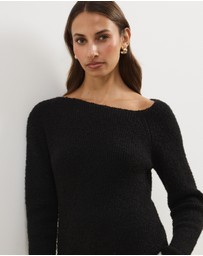 Atmos&Here - Toni Long Sleeve Knit With Asymmetric Neckline And Hem