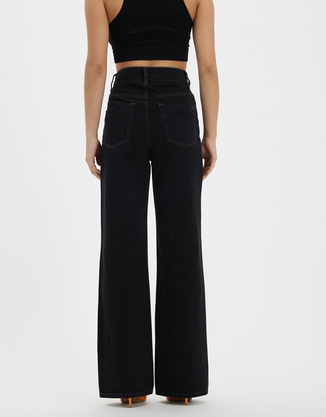 Dazie - London Fever High Waisted Wide Leg Jeans