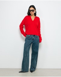 AERE - Asha Merino Wool Blend Polo Knit