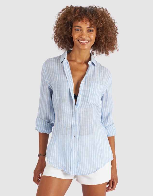CAMIXA - Rina Striped Linen Shirt