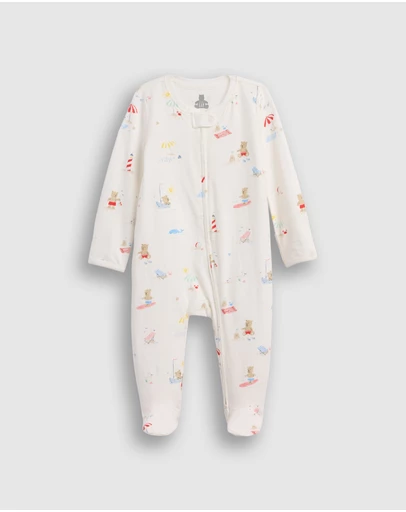 GAP - One Piece Print Jersey Zip FTD - Babies