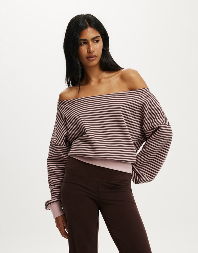 Cotton On - Relaxed Off Shoulder Sweatshirt
