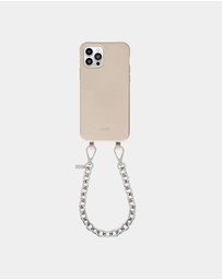 LOUVE COLLECTION - Desert Sand Phone Case + Kate Silver-Plated Wristlet