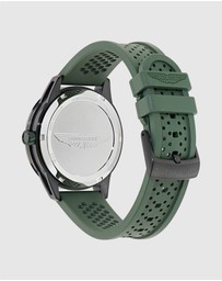 Aston Martin - HDL IP Black Bertelli Green Silicone Strap Watch