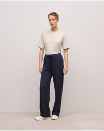 Trenery - Ponte Pintucked Wide Leg Pant in Night Sky