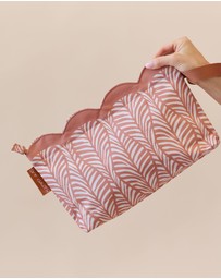 Sky Gazer - Scalloped Edge Wet Bag- Mocha Fern