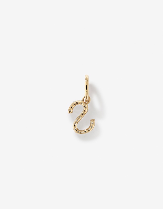 Michael Hill - Diamond Letter S Initial Pendant in 10kt Yellow Gold