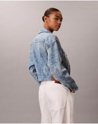 Calvin Klein Jeans - Allover Monogram 90s Denim Trucker Jacket