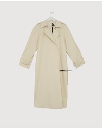 Revibe - Repaired Minima Esenciales Isra Cotton Twill Trench Coat - AU 12