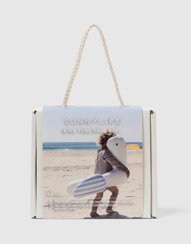 Sunnylife - Tube Pool Ring Sammy the Seagull Blue Stripe - Kids