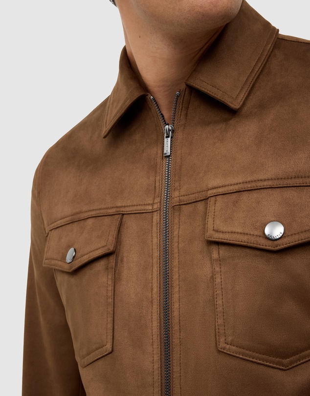 Politix - Reece Faux Suede Trucker Jacket
