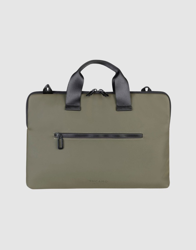Tucano - Tucano Gommo Laptop Sleeve 15.6 and MacBook Pro 16 Military Green Water Repellent Slim with Pocket