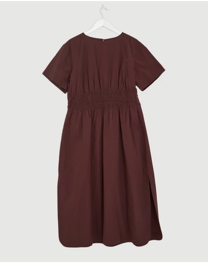 Revibe - Repaired Calli Danni Shirred Midi Dress - AU 18