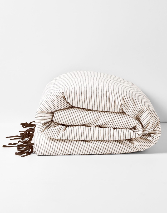 Aura Home - Chambray Mini Stripe Quilt Cover