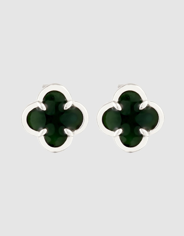 Kuzzoi - ICONIC EXCLUSIVE - Cloverleaf Stud Earrings in 925 Sterling Silver