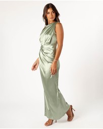 Petal & Pup - Nadia One Shoulder Maxi Dress - Sage
