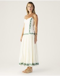 MOS The Label - Porto Embroidery Strappy Dress