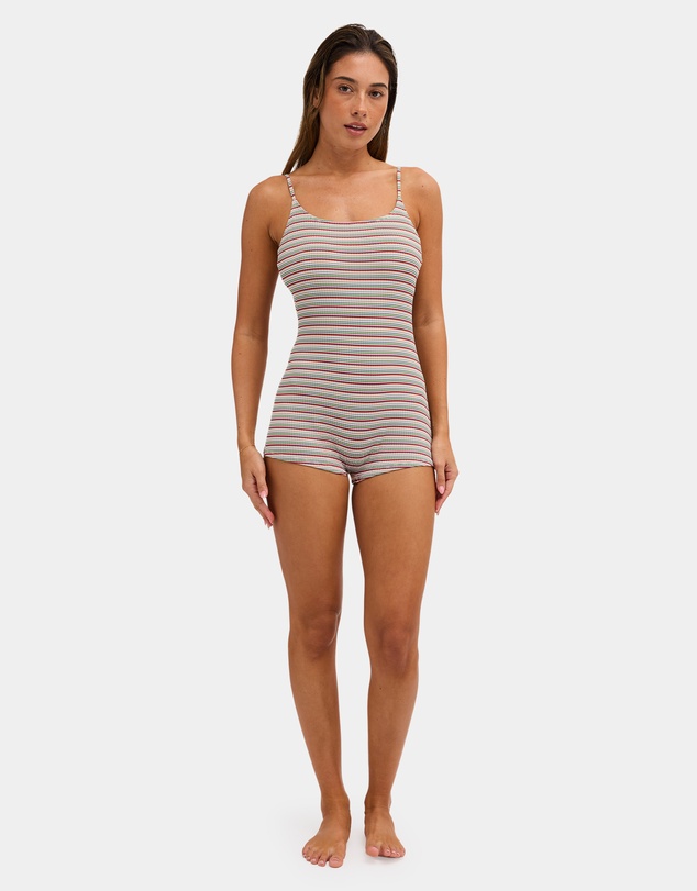 Roxy - Womens Sunset Stripe Boyleg One Piece Swimsuit