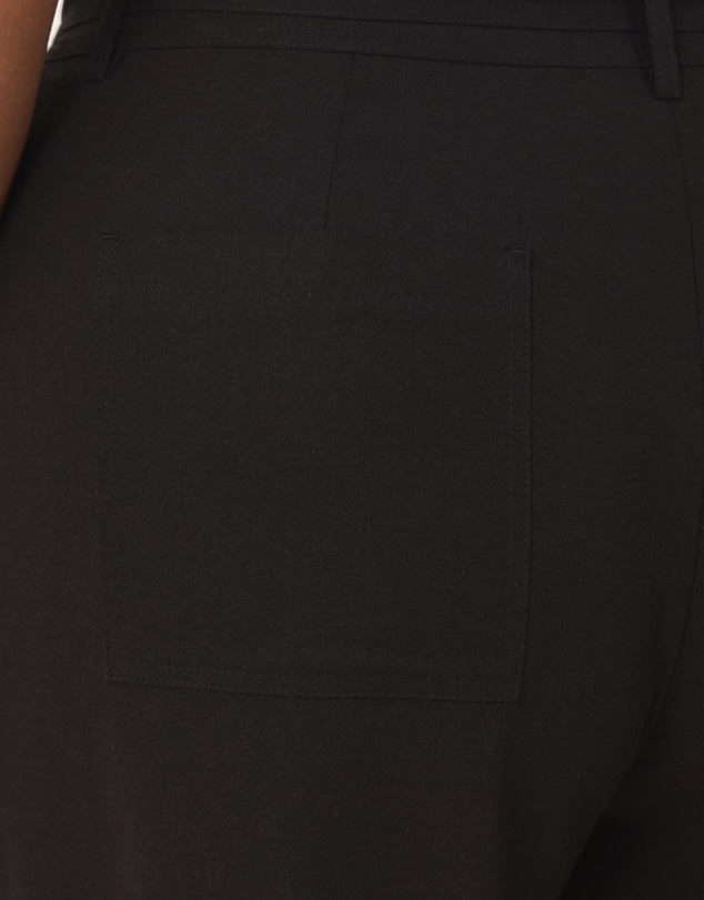 Atmos&Here Curvy - Ava Linen Blend Tie Waist Wide Leg Pants