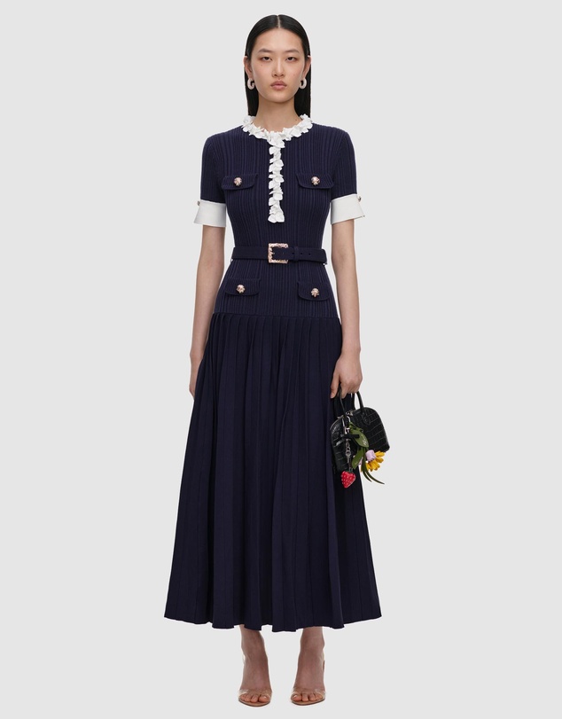 Self Portrait - Rib Knit Midi Dress