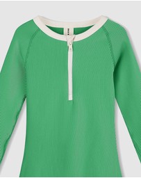 Zulu & Zephyr Mini - Mini Stripe Rib Rashie Onesie - Kids
