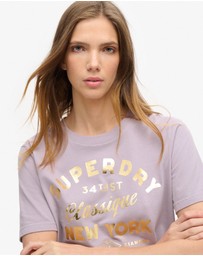 Superdry - Luxe Metallic Logo Relaxed Tee