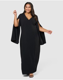 Pink Dusk by Curve Project - Main Character Maxi Cape Dress