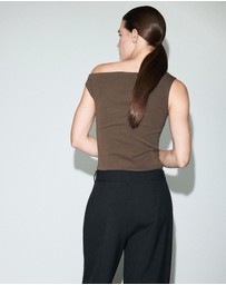 M.N.G - Asymmetrical Top With Rhinestones