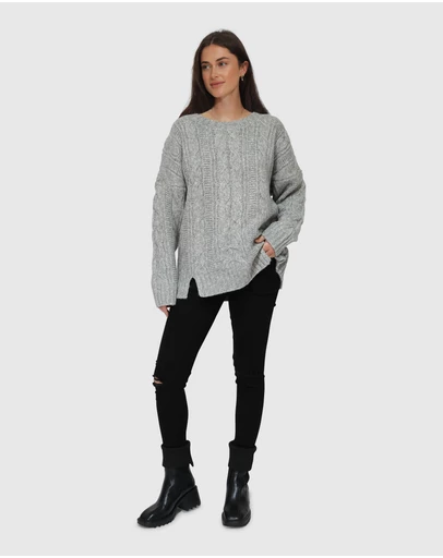 Belle & Bloom - Perfect Me Oversized Crew Sweater
