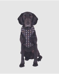 Mog & Bone - Neoprene Dog Harness - Black Metallic Cross Print