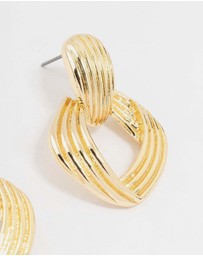 Lovisa - Gold Plated Vintage Door Knocker Stud Earrings