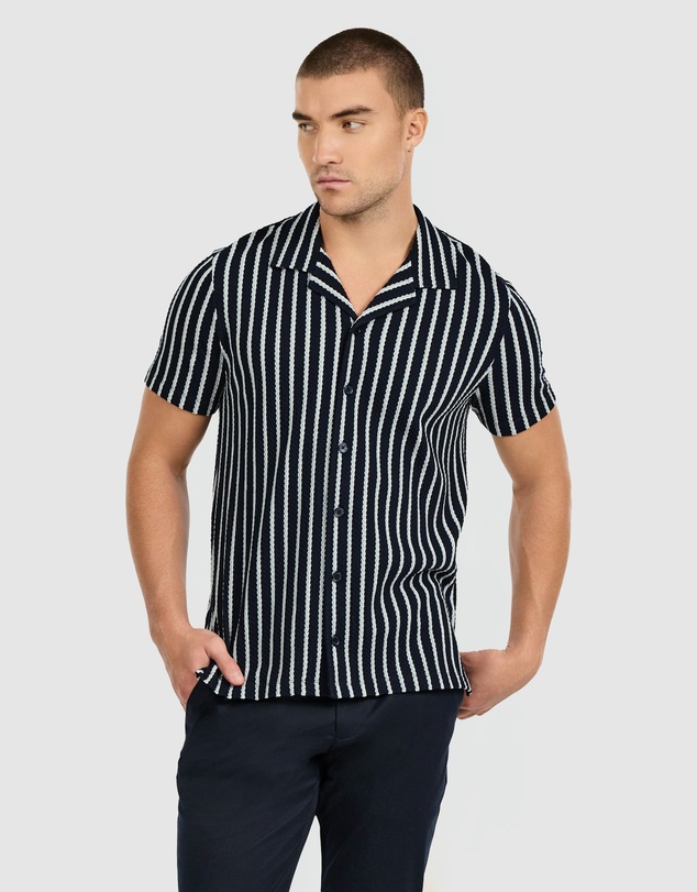 Tarocash - Gable Stripe Textured Shirt
