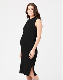 Ripe Maternity - Layered Knit Nursing Dress