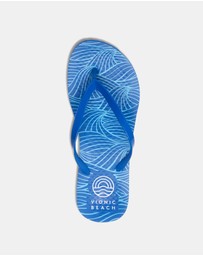 Vionic - Noosa Print Toe Post Sandal - Wave Blue