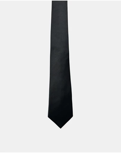 Henry Bucks - HENRY Plain 8cm Silk Tie BLACK