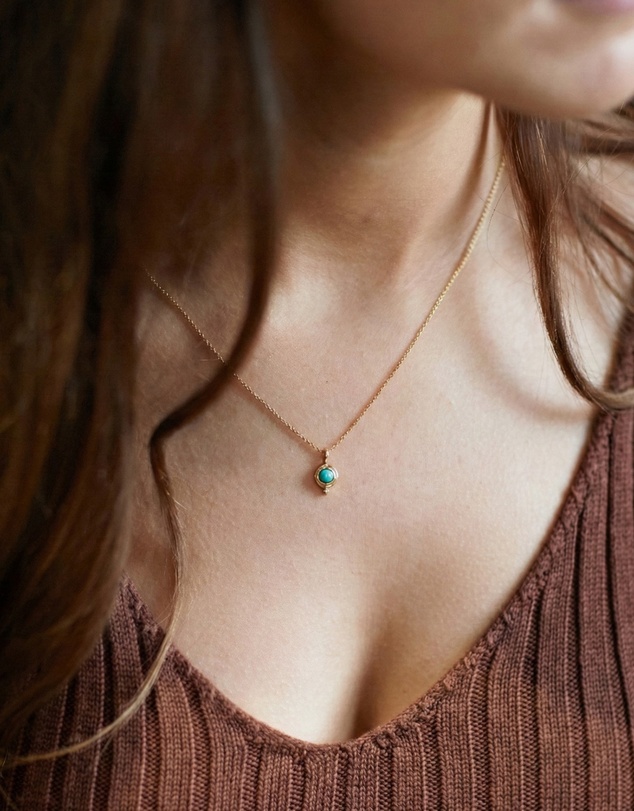 Ottoman Hands - December Birthstone Pendant Necklace