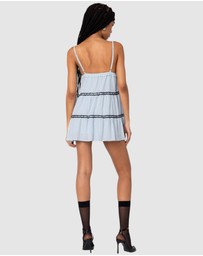 EDIKTED - Angelica Tiered Ribbon Mini Dress