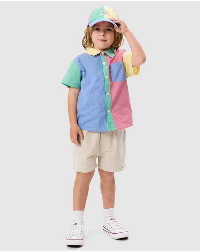 Goldie + Ace - Gingham Colour Block Cap - Babies-Kids